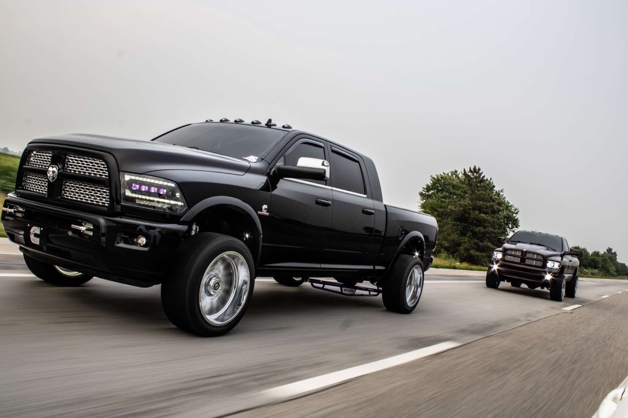 Cummins-powered Ram running down the highway